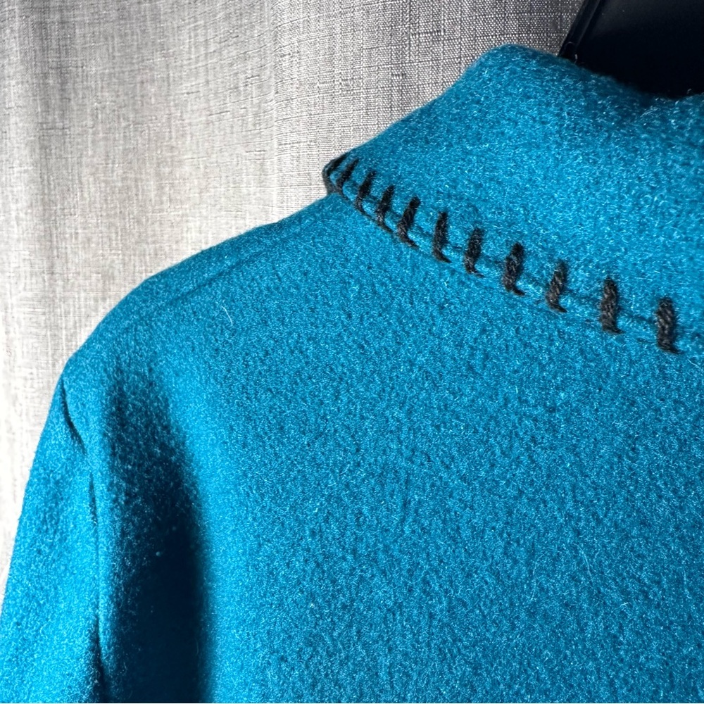 Western Teal Wool LS Dress Jacket by Mid-West Garment Co. Since 1928 Size Med - Picture 2 of 11
